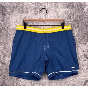 Parke & Ronen Swim Trunks 34 Mens Color Block 7" Swimwear